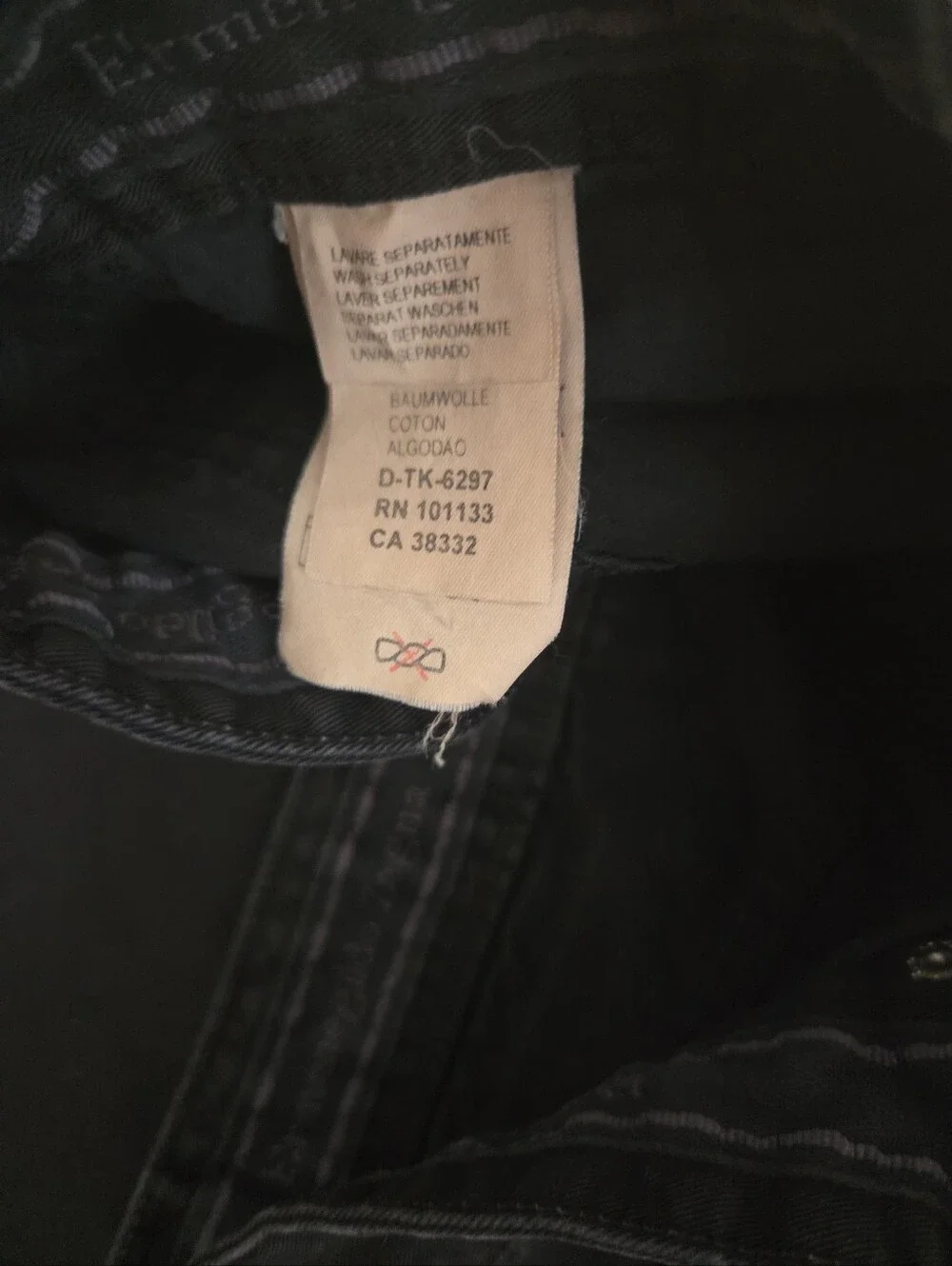 Zegna Men’s City Jeans Black Size 32 X 30 Cotton Italy